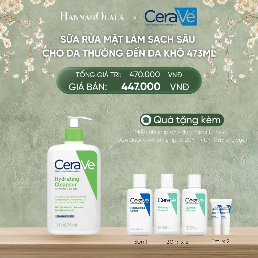  D714_DEAL 1 SỮA RỬA MẶT GIÚP LÀM SẠCH SÂU CHO DA THƯỜNG ĐẾN DA KHÔ HYDRATING CLEANSER 473ML 