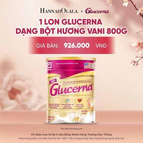  1 LON GLUCERNA DẠNG BỘT HƯƠNG VANI 800G DEAL 1: - A2038 