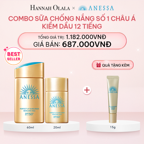  E104_DEAL 1: COMBO SỮA CHỐNG NẮNG DƯỠNG DA KIỀM DẦU BẢO VỆ HOÀN HẢO ANESSA GOLD MILK SPF50+ PA++++ 60ML + 20ML 