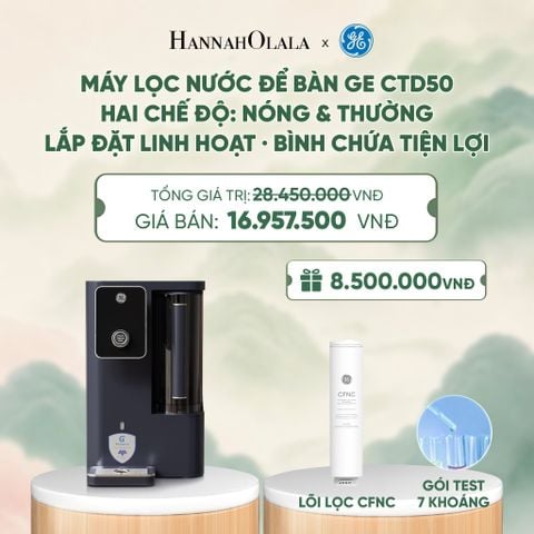  MÁY LỌC NƯỚC ĐỂ BÀN GE CTD50 - HAI CHẾ ĐỘ: NÓNG & THƯỜNG · LẮP ĐẶT LINH HOẠT · BÌNH CHỨA TIỆN LỢI - DEAL 1 - A1987 