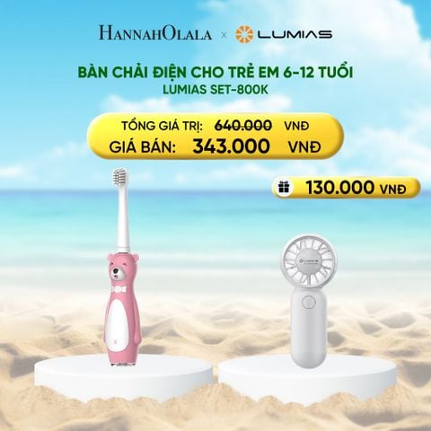  DEAL 2: BÀN CHẢI ĐIỆN CHO TRẺ EM 6-12 TUỔI LUMIAS SET-800K 