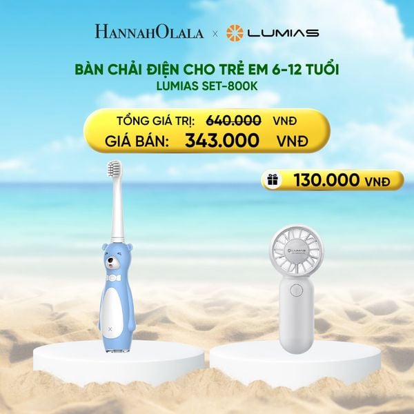  A908_DEAL 2: BÀN CHẢI ĐIỆN CHO TRẺ EM 6-12 TUỔI LUMIAS SET-800K 