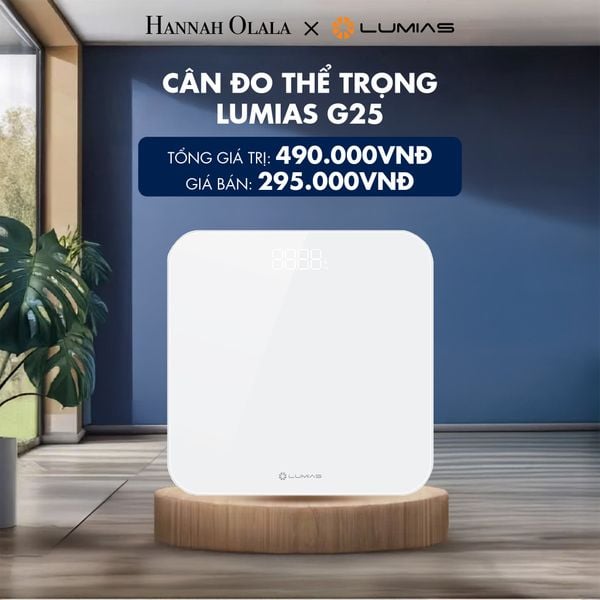  CÂN ĐO THỂ TRỌNG LUMIAS G25 - APP KẾT NỐI MIHOME- TỐI ĐA 180KG - DEAL 2 - H114 