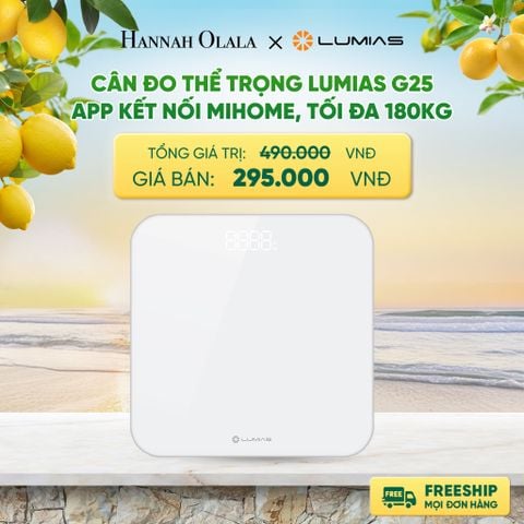  CÂN ĐO THỂ TRỌNG LUMIAS G25 - APP KẾT NỐI MIHOME, TỐI ĐA 180KG DEAL 2: 