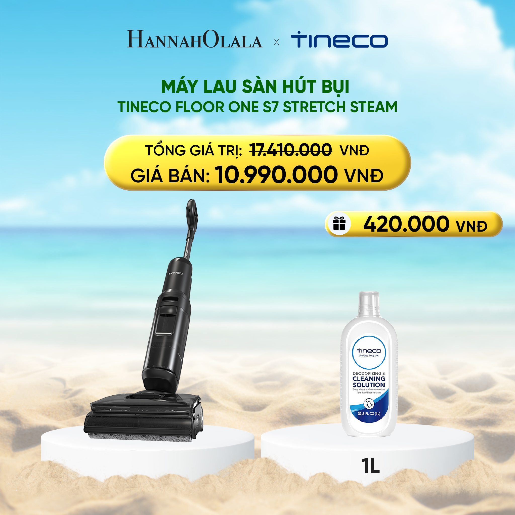 Máy Lau Sàn Hút Bụi Tineco Floor One S7 Stretch Steam