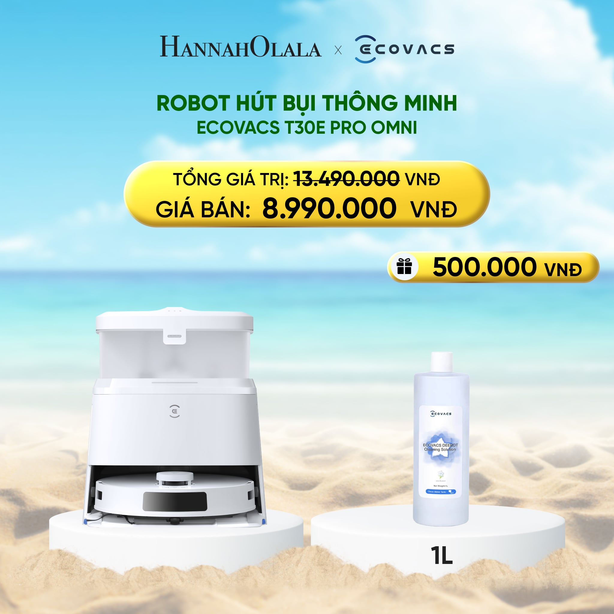 Robot Hút Bụi ECOVACS T30E Pro Omni