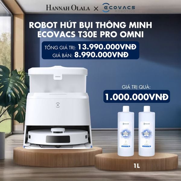  ROBOT HÚT BỤI THÔNG MINH ECOVACS T30E PRO OMNI - DEAL 2 - H91 