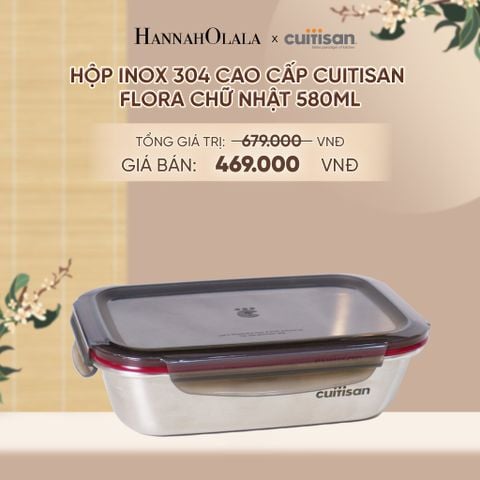  HỘP INOX 304 CAO CẤP CUITISAN FLORA DÙNG ĐƯỢC TRONG LÒ VI SÓNG - DEAL 2 - A1944 