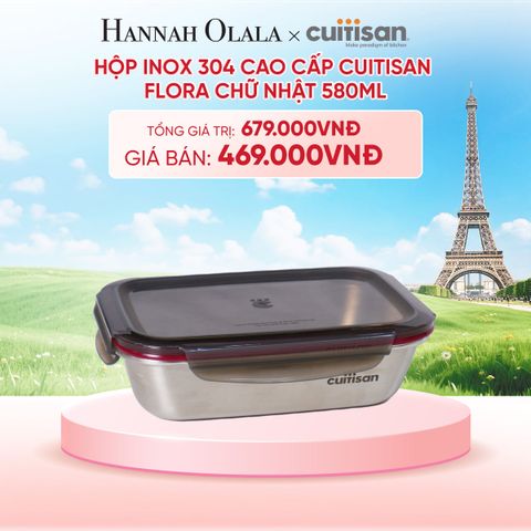  HỘP INOX 304 CAO CẤP CUITISAN FLORA DÙNG ĐƯỢC TRONG LÒ VI SÓNG - DEAL 2 - B48 