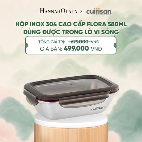  HỘP INOX 304 CAO CẤP CUITISAN FLORA DÙNG ĐƯỢC TRONG LÒ VI SÓNG - DEAL 2 - A2117 