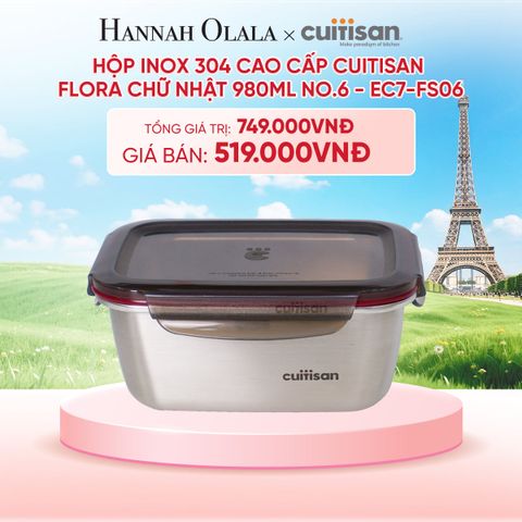  HỘP INOX 304 CAO CẤP CUITISAN FLORA DÙNG ĐƯỢC TRONG LÒ VI SÓNG - DEAL 2 - B48 