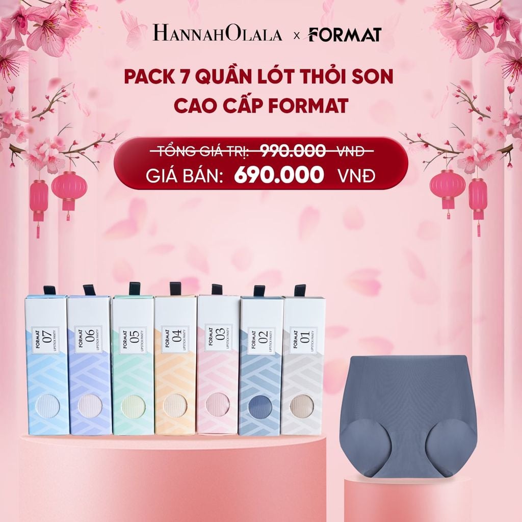  DEAL 2: PACK 7 QUẦN LÓT THỎI SON SIÊU MÁT MỊN FORMAT 