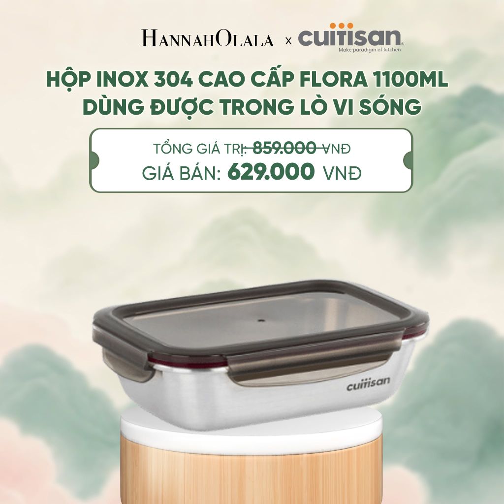  HỘP INOX 304 CAO CẤP CUITISAN FLORA DÙNG ĐƯỢC TRONG LÒ VI SÓNG - DEAL 2 - A2117 