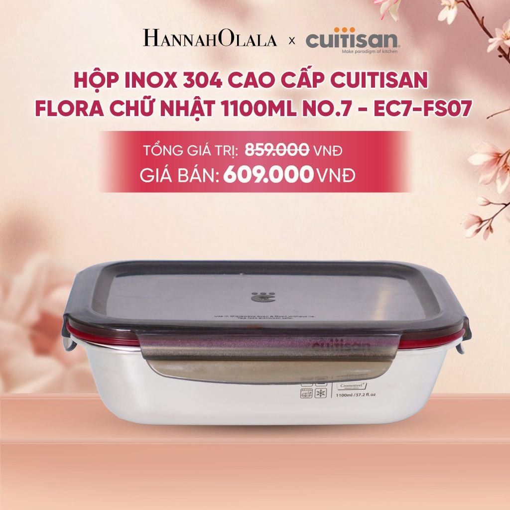  HỘP INOX 304 CAO CẤP CUITISAN FLORA - DEAL 2 - A1859 