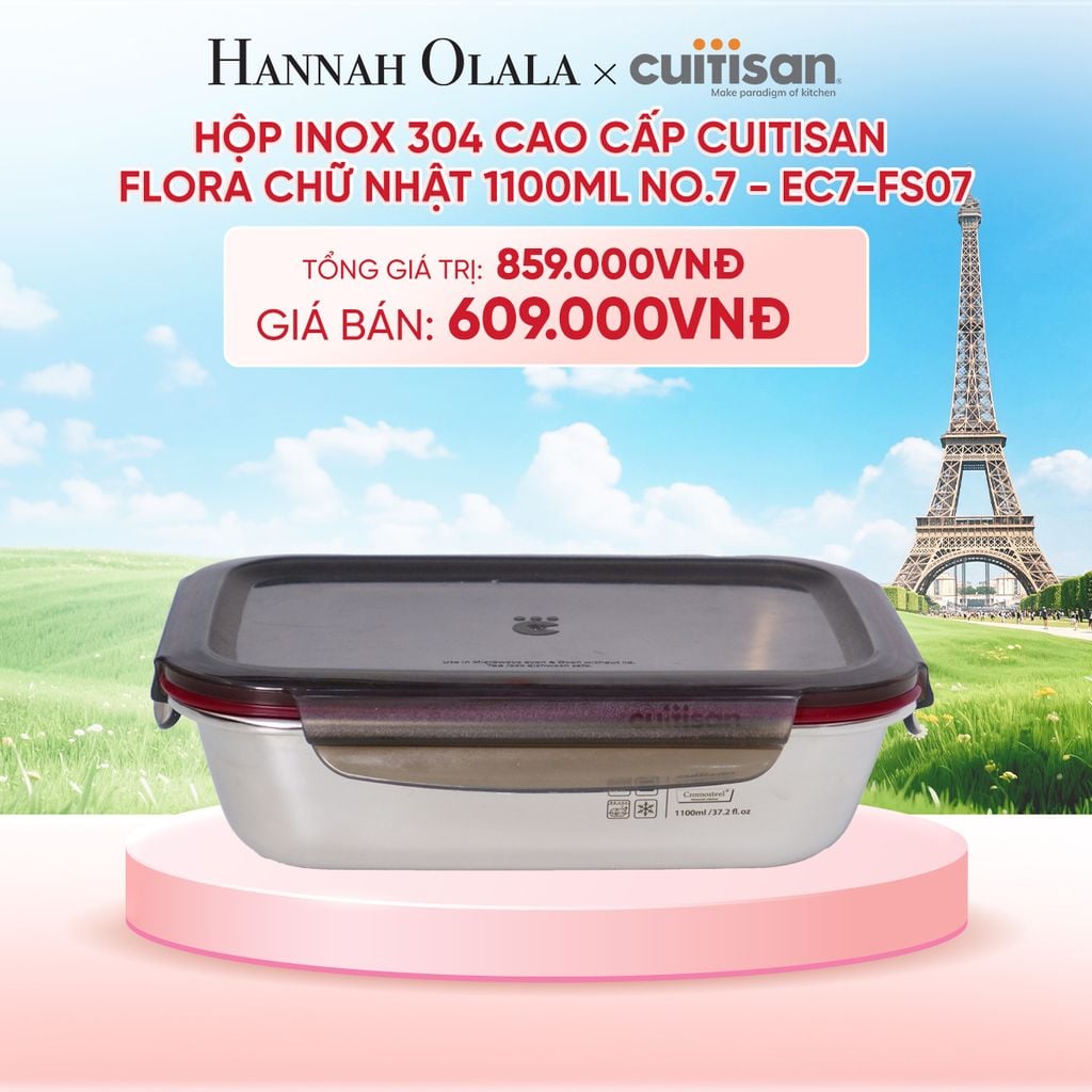  HỘP INOX 304 CAO CẤP CUITISAN FLORA DÙNG ĐƯỢC TRONG LÒ VI SÓNG - DEAL 2 - B48 