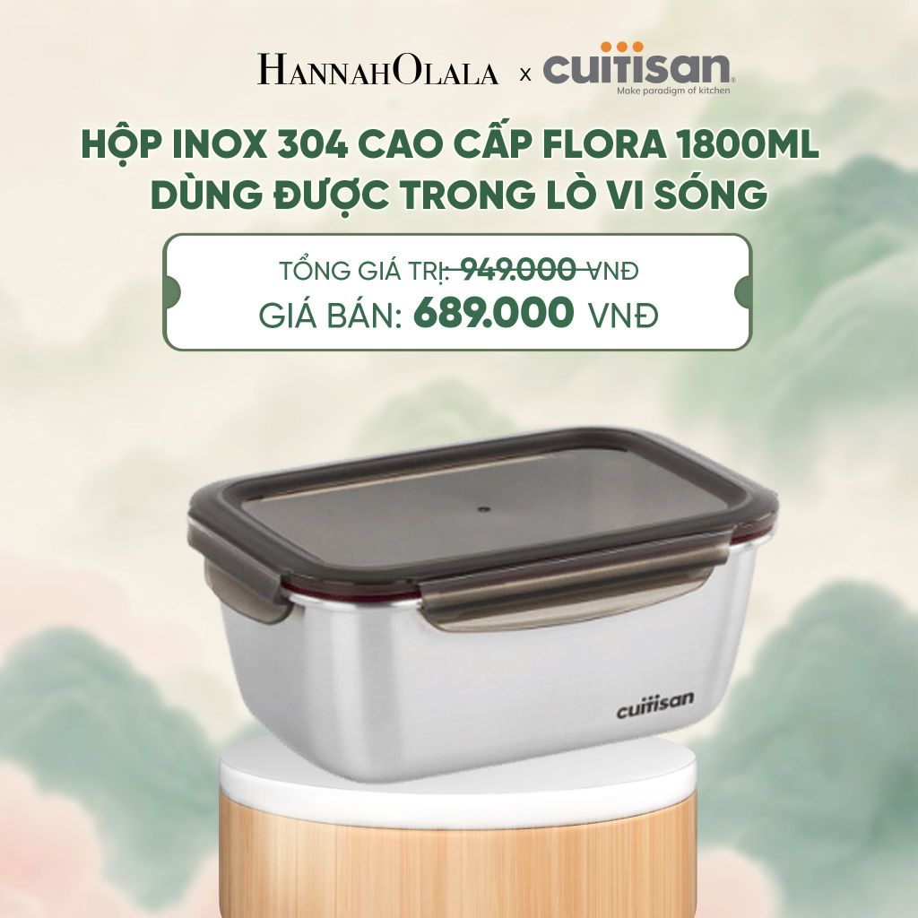  HỘP INOX 304 CAO CẤP CUITISAN FLORA DÙNG ĐƯỢC TRONG LÒ VI SÓNG - DEAL 2 - A2117 