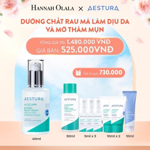  M81_DEAL 2: DƯỠNG CHẤT RAU MÁ LÀM DỊU DA & MỜ THÂM MỤN AESTURA A-CICA365 BLEMISH RELIEF SERUM 40ML 