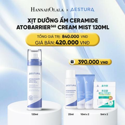  XỊT DƯỠNG ẨM CERAMIDE AESTURA ATOBARRIER365 CREAM MIST 120ML - E175 