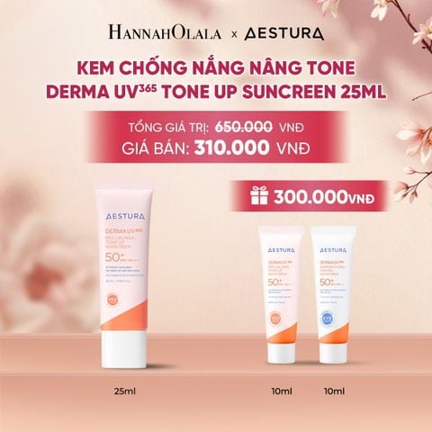  KEM CHỐNG NẮNG NÂNG TONE AESTURA DERMA UV365 RED CALMING TONE UP SUNCREEN 25ML SPF50+ PA++++ - A729 