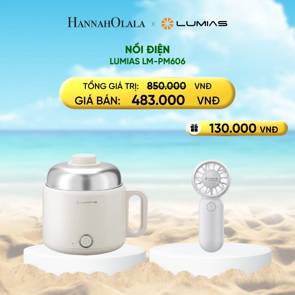  DEAL 20: NỒI ĐIỆN LUMIAS LM-PM606 CÓ KHAY HẤP DUNG TÍCH 1.6L 