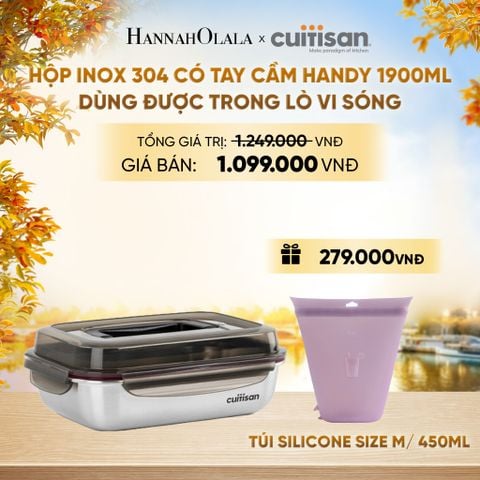  HỘP INOX CUITISAN HANDY DÙNG ĐƯỢC TRONG LÒ VI SÓNG - DEAL 20 - E1625 