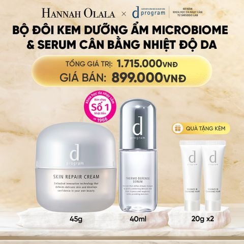  COMBO KEM DƯỠNG PHỤC HỒI DA MICROBIOME SKIN REPAIR CREAM 45G & SERUM CÂN BẰNG NHIỆT ĐỘ DA D PROGRAM THERMO SERUM 40ML - DEAL 20 