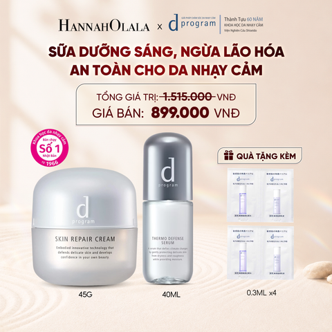  COMBO KEM DƯỠNG PHỤC HỒI DA MICROBIOME SKIN REPAIR CREAM 45G & SERUM CÂN BẰNG NHIỆT ĐỘ DA D PROGRAM THERMO SERUM 40ML - DEAL 20 