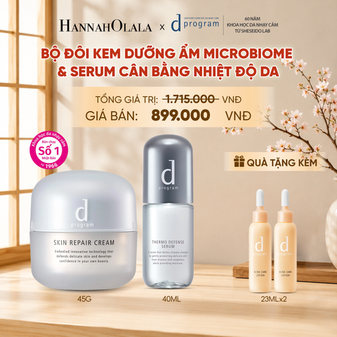  COMBO KEM DƯỠNG PHỤC HỒI DA MICROBIOME SKIN REPAIR CREAM 45G & SERUM CÂN BẰNG NHIỆT ĐỘ DA D PROGRAM THERMO SERUM 40ML - DEAL 20 
