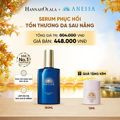  SERUM DƯỠNG DA VÀ PHỤC HỒI TỔN THƯƠNG DA SAU NẮNG ANESSA NIGHT SUN CARE SERUM 180ML - DEAL20 - E78 