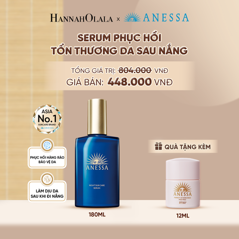  SERUM DƯỠNG DA VÀ PHỤC HỒI TỔN THƯƠNG DA SAU NẮNG ANESSA NIGHT SUN CARE SERUM 180ML - DEAL 20 - A1240 