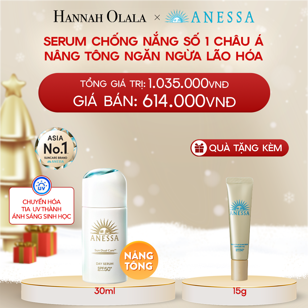  DEAL 20: SERUM CHỐNG NẮNG DƯỠNG DA NÂNG TÔNG NGĂN NGỪA LÃO HÓA ANESSA DAY SERUM SPF50+ PA++++ 30ML 