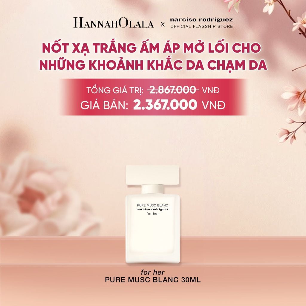  NƯỚC HOA NỮ NARCISO RODRIGUEZ FOR HER PURE MUSC BLANC EAU DE PARFUM INTENSE 30ML - DEAL 20 