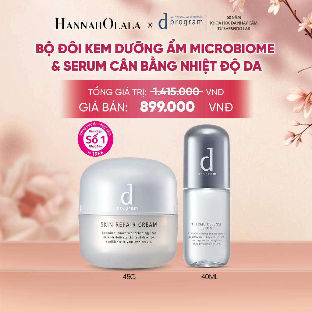  COMBO KEM DƯỠNG PHỤC HỒI DA MICROBIOME SKIN REPAIR CREAM 45G & SERUM CÂN BẰNG NHIỆT ĐỘ DA D PROGRAM THERMO SERUM 40ML - DEAL 20 - A1716 
