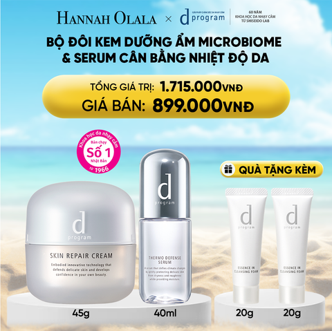  DEAL 20: COMBO KEM DƯỠNG PHỤC HỒI DA MICROBIOME SKIN REPAIR CREAM 45G & SERUM CÂN BẰNG NHIỆT ĐỘ DA D PROGRAM THERMO SERUM 40ML 