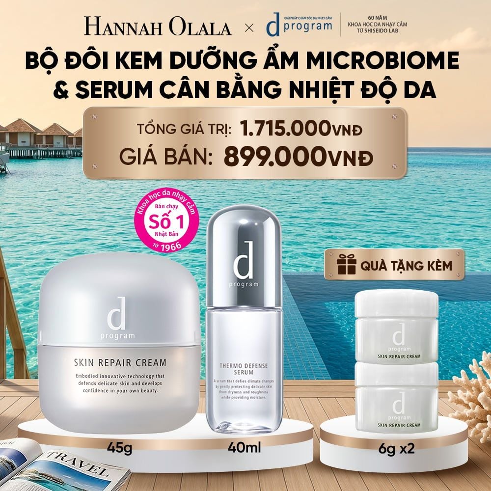 COMBO KEM DƯỠNG PHỤC HỒI DA MICROBIOME SKIN REPAIR CREAM 45G & SERUM CÂN BẰNG NHIỆT ĐỘ DA D PROGRAM THERMO SERUM 40ML - DEAL 20_ D1567 