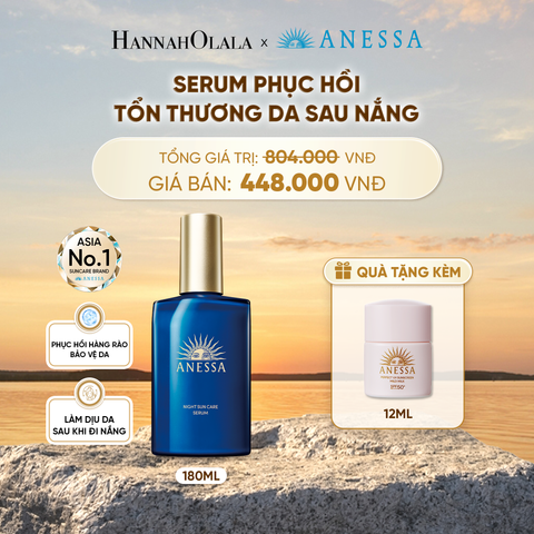  SERUM DƯỠNG DA VÀ PHỤC HỒI TỔN THƯƠNG DA SAU NẮNG ANESSA NIGHT SUN CARE SERUM 180ML - DEAL 20 - B523 
