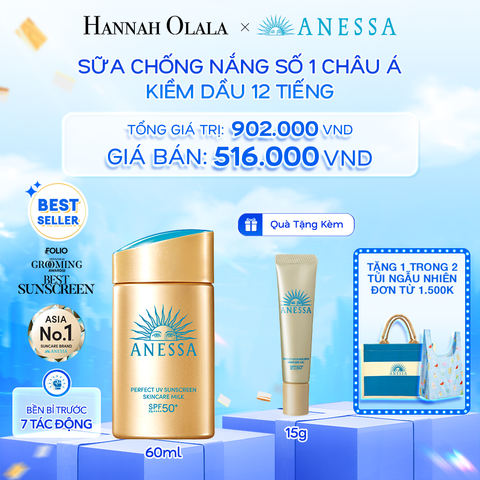  A11: DEAL 19: SỮA CHỐNG NẮNG DƯỠNG DA KIỀM DẦU BẢO VỆ HOÀN HẢO ANESSA GOLD MILK SPF50+ PA++++ 60ML 