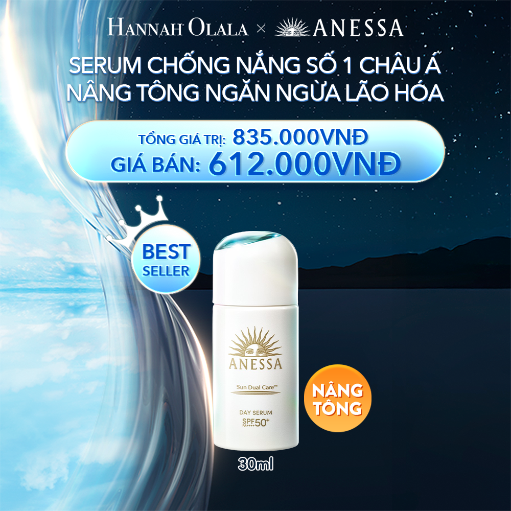  A13_DEAL 20: SERUM CHỐNG NẮNG DƯỠNG DA NÂNG TÔNG NGĂN NGỪA LÃO HÓA ANESSA DAY SERUM SPF50+ PA++++ 30ML 
