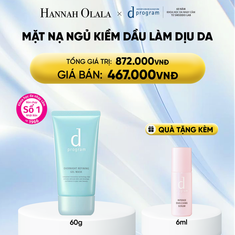  MẶT NẠ NGỦ DẠNG GEL DPROGRAM OVERNIGHT REFINING GEL MASK 60G - DEAL 20 