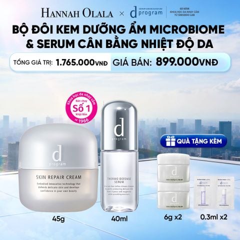  COMBO KEM DƯỠNG PHỤC HỒI DA MICROBIOME SKIN REPAIR CREAM 45G & SERUM CÂN BẰNG NHIỆT ĐỘ DA D PROGRAM THERMO SERUM 40ML - DEAL 20 