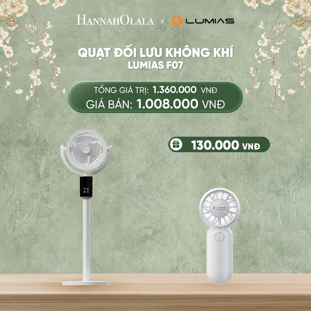  DEAL 20: QUẠT ĐỐI LƯU KHÔNG KHÍ LUMIAS F07 