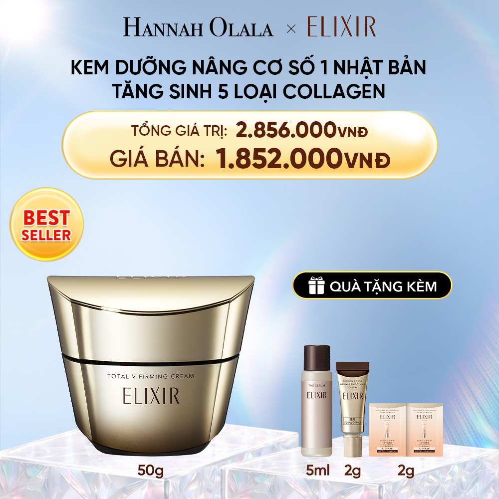  DEAL 20: [BACK UP] KEM DƯỠNG CẢI THIỆN CHẢY XỆ NGĂN NGỪA LÃO HÓA ELIXIR TOTAL V FIRMING CREAM 50G 