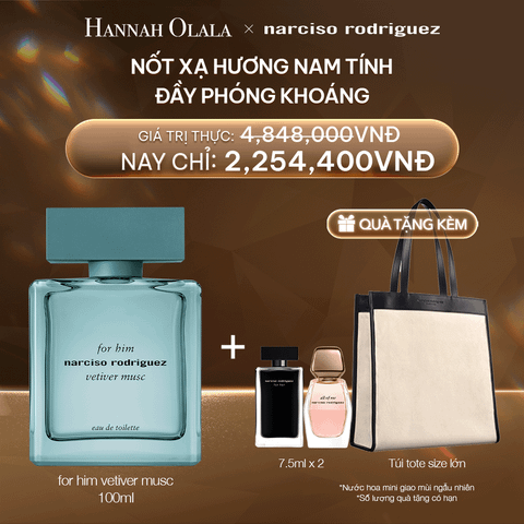  DEAL 19:  NƯỚC HOA NAM NARCISO RODRIGUEZ FOR HIM VETIVER MUSC 100ML 