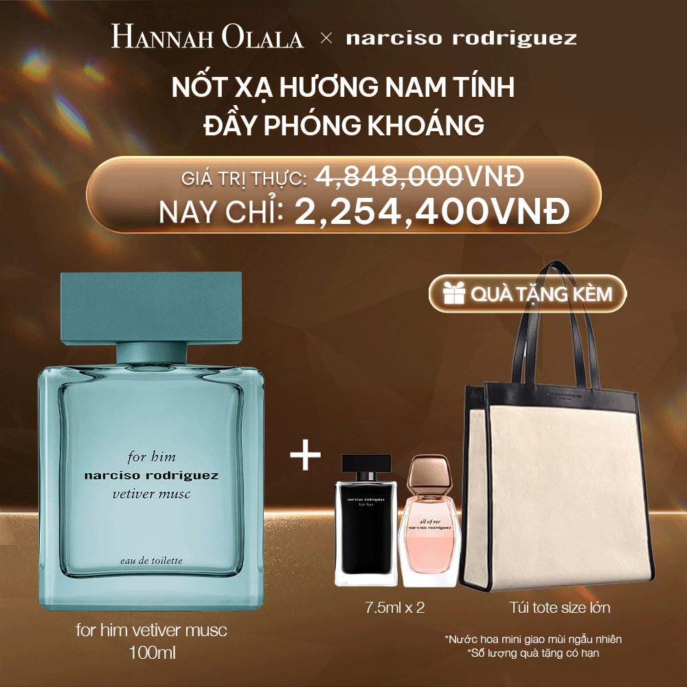  DEAL 19:  NƯỚC HOA NAM NARCISO RODRIGUEZ FOR HIM VETIVER MUSC 100ML 
