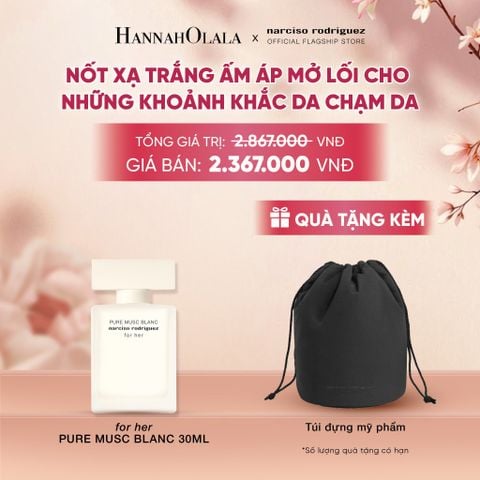  NƯỚC HOA NỮ NARCISO RODRIGUEZ FOR HER PURE MUSC BLANC EAU DE PARFUM INTENSE 30ML - DEAL 20 - A3012 