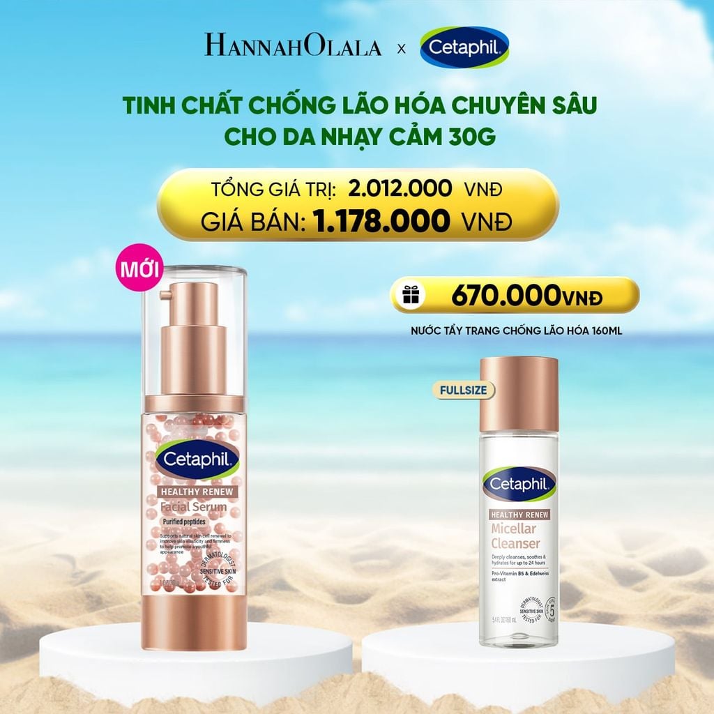  DEAL 20: TINH CHẤT CHỐNG LÃO HÓA CHUYÊN SÂU CHO DA NHẠY CẢM CETAPHIL HEALTHY RENEW SERUM 30G 