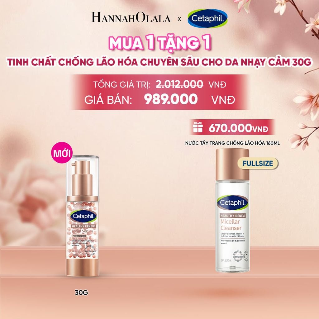  TINH CHẤT CHỐNG LÃO HÓA CHUYÊN SÂU CHO DA NHẠY CẢM CETAPHIL HEALTHY RENEW SERUM 30G DEAL 20: - A1509 