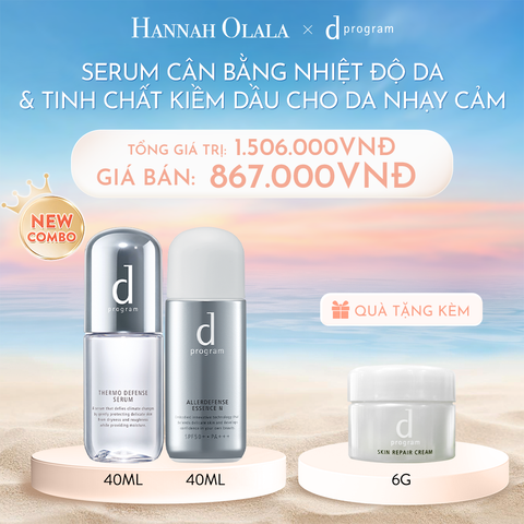  C390_DEAL 7: COMBO TINH CHẤT CHỐNG NẮNG & SERUM CÂN BẰNG NHIỆT ĐỘ DA D PROGRAM ALLERDEFENSE ESSENCE 40ML + THERMO SERUM 40ML 
