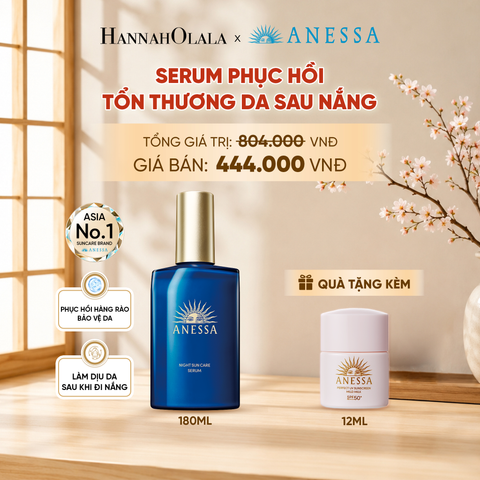  SERUM DƯỠNG DA VÀ PHỤC HỒI TỔN THƯƠNG DA SAU NẮNG ANESSA NIGHT SUN CARE SERUM 180ML - DEAL 20 