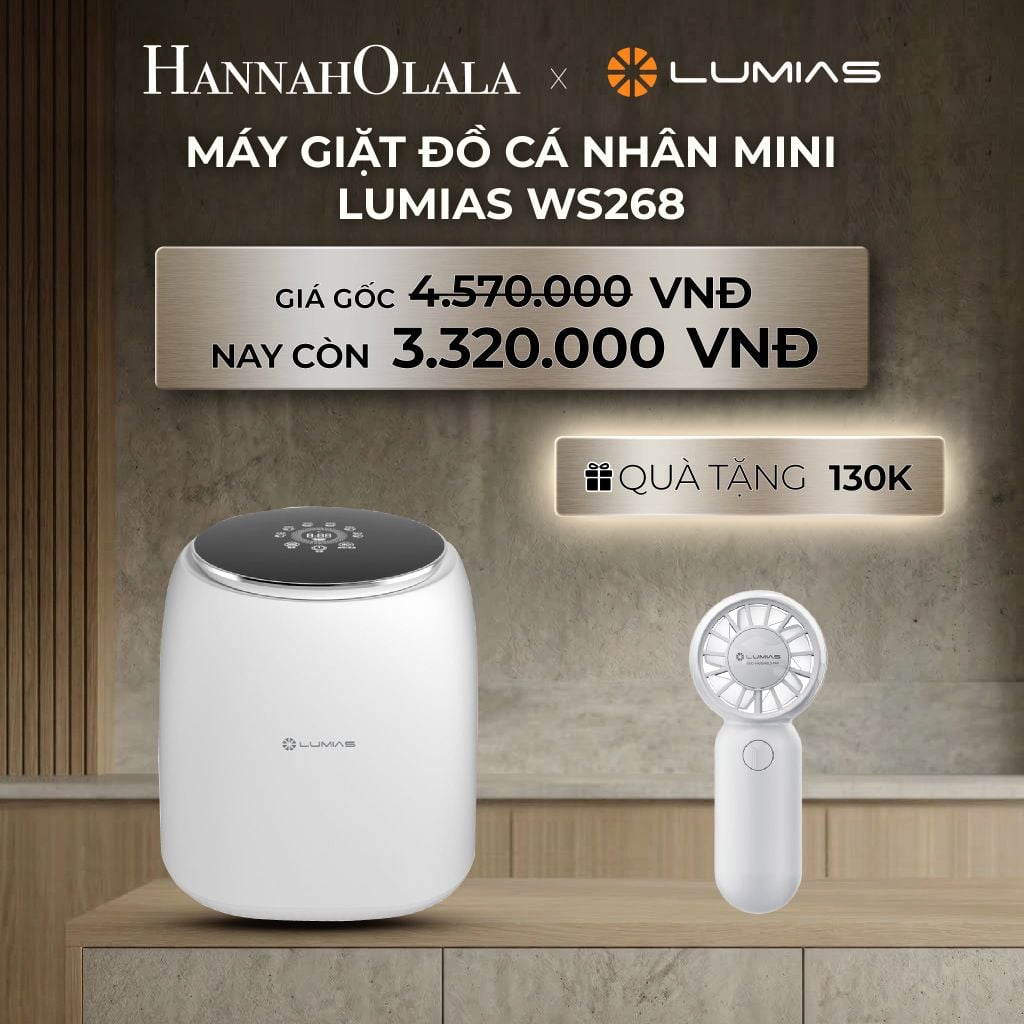  DEAL 21: MÁY GIẶT ĐỒ CÁ NHÂN MINI LUMIAS WS268 